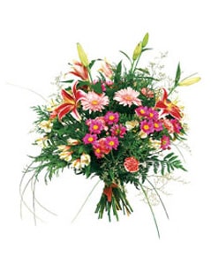 izmit �i�ek�i sitemizden  kar���k gerbera k�r mevsim �i�ek buketi