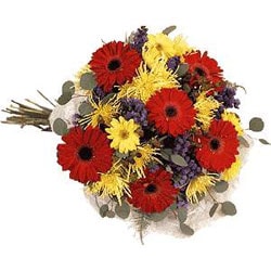 kocaeli ucuz �i�ek sitemizden  kar���k g�rsel gerbera mevsim �i�ek buketi