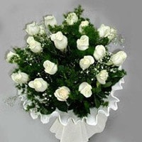 Kocaeli �i�ek�i d�kkan�ndan  beyaz g�llerden buket �i�e�i