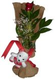 izmit ucuz �i�ek firmas�ndan  1 adet k�rm�z� g�l ve oyuncak