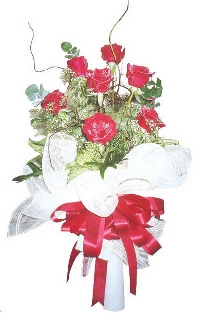 7 adet k�rm�z� g�l �i�ek buketi �i�ek yollama sitemizden  