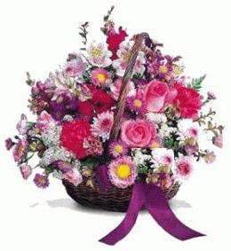 �i�ek�i sepet i�erisinde k�r �i�ekleri izmite �i�ek sat���