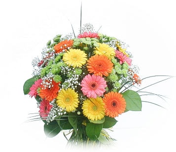 �i�ek�i kar���k gerbera mevsim �i�ek buketi