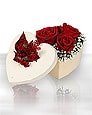 �zel a�k kutusu 3 adet k�rm�z� g�l Kocaeli �i�ek sipari�i 